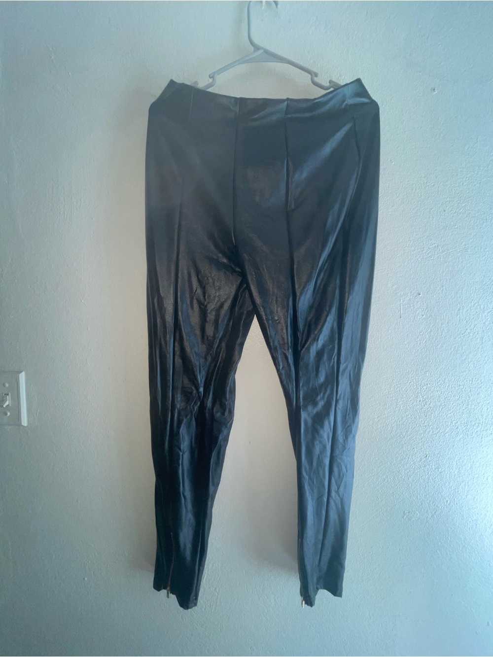 Black Faux Leather Women’s Pants